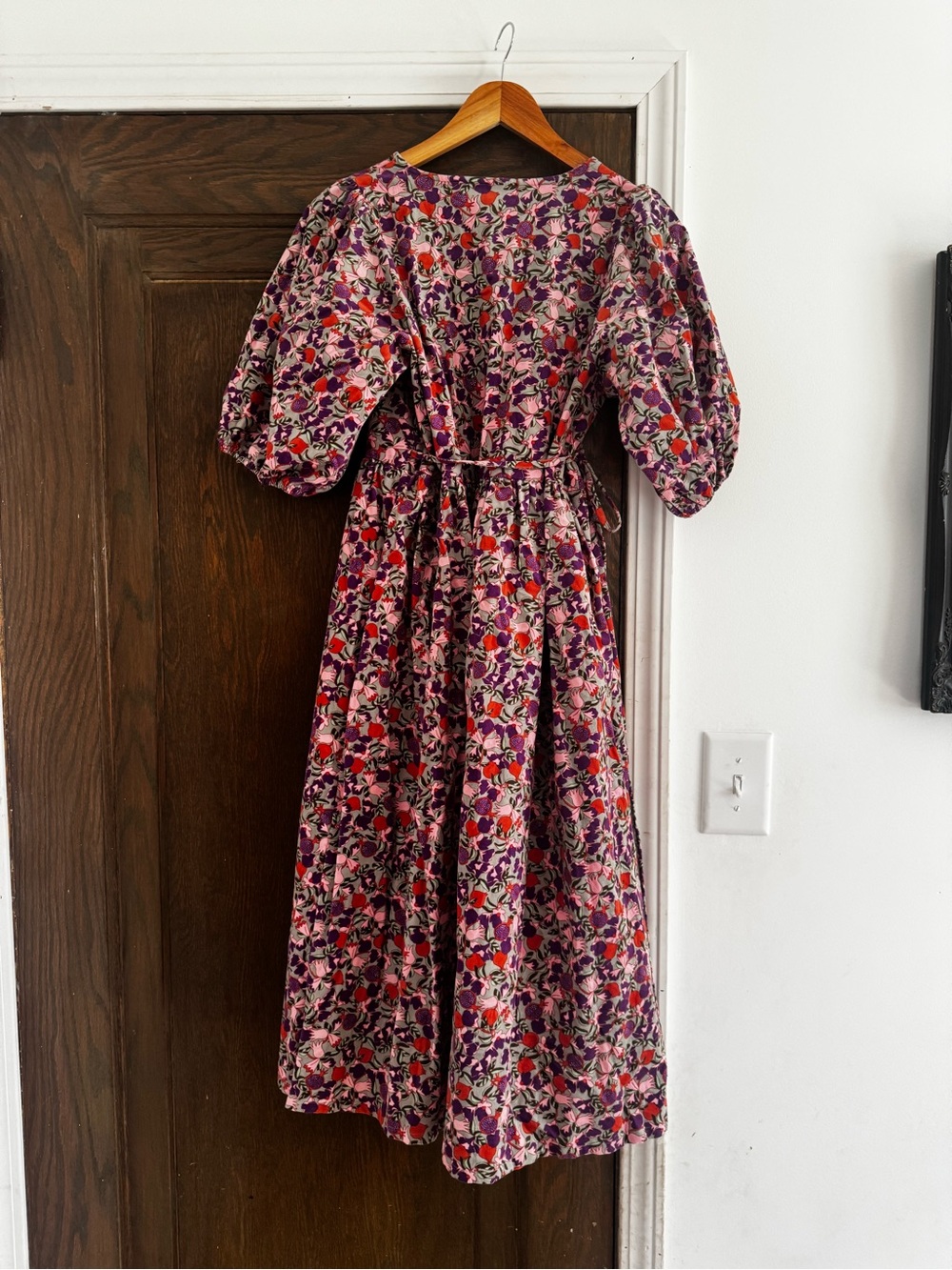 Women’s Fig Floral Puff-Sleeve Dress size Small - Picture 5 of 5